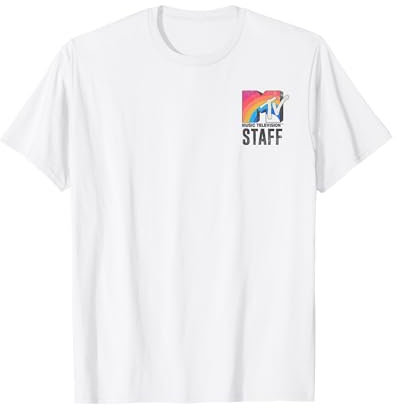 MTV Rainbow Pocket Logo Staff T-Shirt
