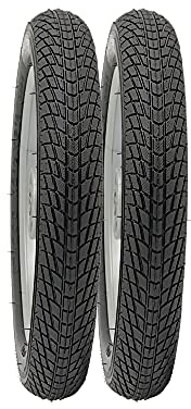 BERGMEILE | 2X 12 Zoll Reifen (57-203) in Schwarz | 12 1/2 x 2 1/4 Reifen | Schwarzer 12 Zoll Fahrradreifen/Laufradreifen