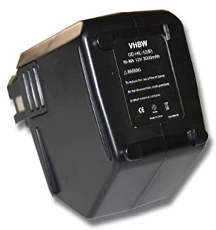 vhbw Akku Ersatz für Hilti SBP12, SFB105, SFB121, SFB125, 00315082 für Elektrowerkzeug (3000 mAh, NiMH, 12 V)