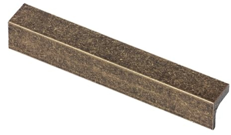 Decoranddecor Napa Modern L-Shaped Cabinet Pull Handles, Premium Zinc Architectural Hardware for Kitchen Drawers and Cupboards, Sleek Minimalist Design 160mm Hole Centres - Antique Brass