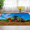 Proxiceen Traktor Muster Teppich für Wohnzimmer, Schlafzimmer, Kinderzimmer - Anime/Cartoon Yogamatte (A2, 140 x 200 cm)