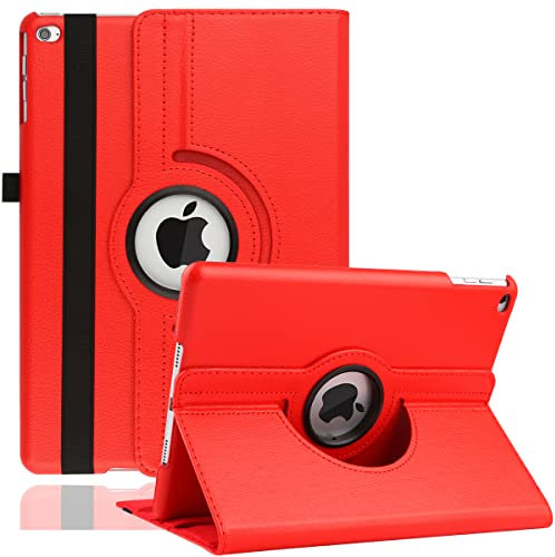 Funda giratoria para iPad de 9.7 pulgadas, 6ª generación, 5ª generación, iPad Air 2, iPad Air, soporte giratorio de 360 grados, funda protectora con encendido automático para iPad 9.7 2018 2017, iPad