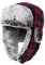 Comhats warme Fliegermütze für Herren Unisex Wintermütze mit Ohrenklappen weiche Trappermütze mit Kunstfell Winddicht Rot-Schwarz L