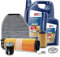 BESTPRICE Inspektionspaket Filterset mit 1x Ölfilter, 1x Kraftstofffilter, 1x Luftfilter, 1x Innenraumfilter (Aktivkohle), 1x Motoröl 5W-30 7 l, Kompatibel mit MERCEDES C-Klasse (W204) (S204)