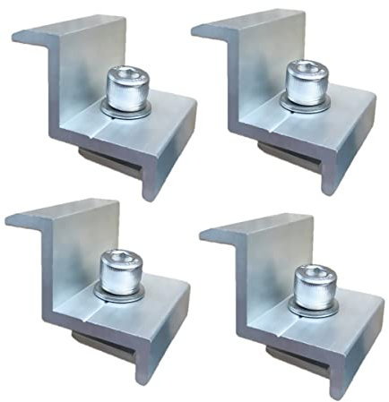 HOUSON Solar Panel Bracket, Solar Panel Edge Clamp Brackets for Module Height, Adjustable Holder Solar Panel, Attachment Solar Module for Solar Panel 30 mm Pack of 4