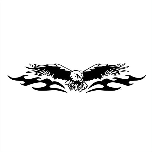 Auto Motorhaube Adler Aufkleber, Autoaufkleber Adler Flamme Aufkleber für Auto Personalisiert Wasserdicht Karosserie Aufkleber Motorhaube Selbstklebender Aufkleber Autotattoo Auto Styling Dekoration