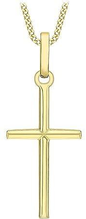 Amazon Essentials Halskette mit Kreuzanhänger aus 9-Karätigem Gelbgold (ehemals Amazon Collection)