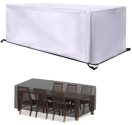 HYFBH Abdeckung Gartenmöbel 280x160x70cm/LxWxH 420D Oxford Gewebe Gartenmöbel Abdeckung Wasserdicht Schutzhülle Gartenmöbel Winterfest Abdeckplane Gartenmöbel Lounge Abdeckung UV-Schutz