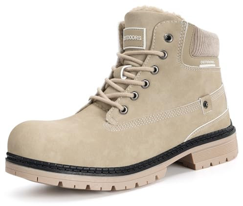 Stivali Donna Scarpe da Inverno Caldi Stivali da Neve Impermeabili,Marrone caffè 37EU