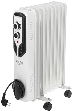Adler AD 7816 Radiateur à bain d’huile 9 nervures