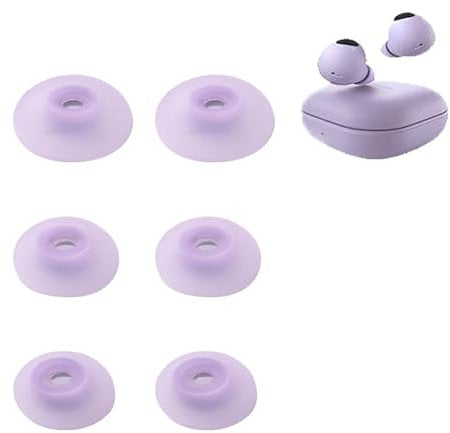 CLEK 3 Pairs Silicone Ear Tips Compatible with Samsung Galaxy Buds 2 R177, Small/Medium/Large, Ear Caps Silicone Case, replacement earbuds tips, Purple