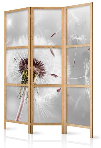 murando - Paravent Innen Raumteiler Holz 135x172 cm 3-teilig Japanische Trennwand Raumtrenner Room Divider Mobiler Sichtschutz Spanische Wand Raum Abtrennung Botanik Abstrakt Natur b-C-0072-bh-b