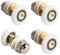 ANBOO 4 Pcs 25mm Roulette Porte Coulissante Douche, Roulette Douche de rechange pour Rouleau,Rechange de portes en verre, Poulie Excentrique pour Portes Cabine Douche Coulissante