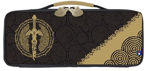 HORI Nintendo Switch Cargo Pouch (The Legend of Zelda™: Tears of the Kingdom Edition) - Adattatore CA e custodia da viaggio compatibile Split Pad Pro - Licenza ufficiale Nintendo, Zelda, Giocatore