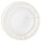 Decorline - 32 Assiettes en plastique Dur réutilisable Avec Bordure - pour 16 personnes (16x26cm & 16x19cm) - Collection Combo Luxe - pour Anniversaires, Mariages & Fêtes - Transparent/Or
