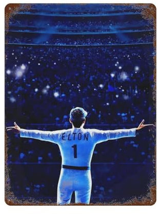 KSOXDAITIP Filmposter Rocketman, Wanddekoration, Kunst, Metallblechposter, moderne Heimdekoration, Kunst, Metallposter, Hausbar, Laden, Dekorationen, Vintage-Schild, Geschenk, 39,9 x 30 cm