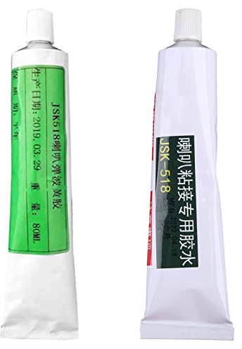 SZYDD Colle de réparation de haut-parleur jaune 80 ml pour haut-parleurs en mousse pour plateaux en papier et bords en caoutchouc
