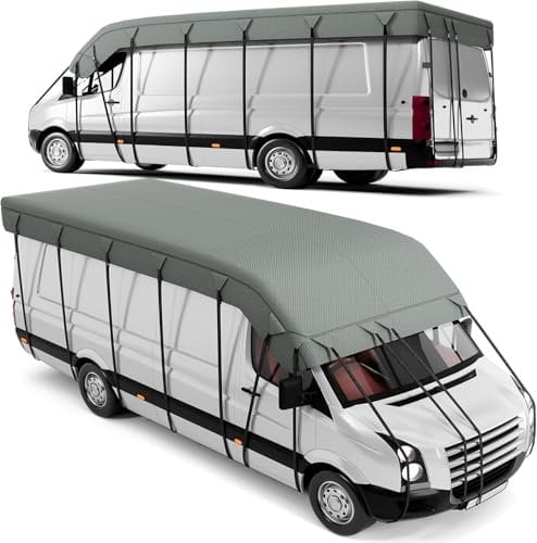 XPORTION Wohnmobil Abdeckplane Hochwertige Wohnmobil Abdeckplane Plane für Wohnmobil Wohnwagen Abdeckung schützt vor Staub und Nässe6.5 * 3M