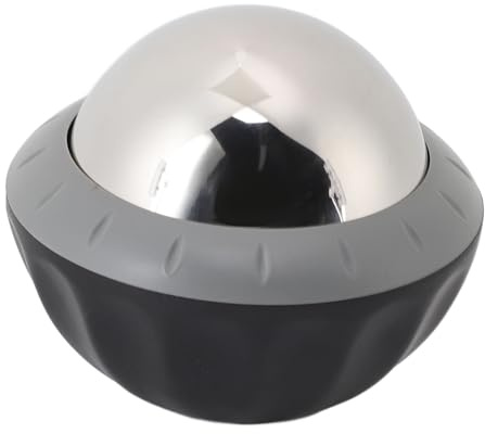 Cryosphere Ice Massage Roller Ball, Edelstahl Kalt-Heiß-Kompresse Tiefengewebe-Muskelmassagegerät Ball (Grau Schwarz)