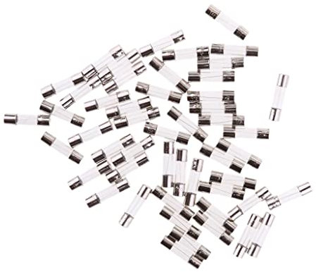 50-teiliges Glassicherungs-Sortimentsset, schnelle elektrische Sicherungen mit 10 verschiedenen Stromstärken, 5 x 20 mm, perfekt für Zuhause und Auto, transparente Box für einfachen Zugriff, schnelle