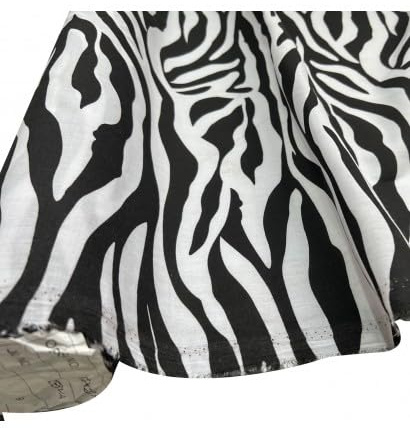 EU Fabrics Animal Prints Polycotton-Stoff | Polstermaterial zum Schneidern | Verwendet für Kleidung und Bettwäsche | Polyester-Baumwollstoff Meterware (Zebra, 1 Meter x 112 cm)