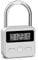 Meichoon Metal Timer Lock Anti-addiction Electronic Padlock LCD Backlit Display USB Charging 500 Hours Long Standby for Cell Phone Snack Liquor Game Consoles Silver