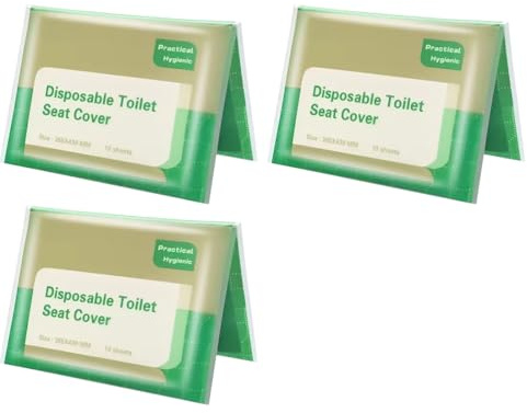UEAVOID 40 Stück Einweg Toilettensitzbezug, Spülbare Einweg WC Sitzbezug, Tragen Einweg Toilettensitz Papier, Toilette Auflage WC für Reisen/öffentliche/Toiletten/Hotels/Krankenhäuser