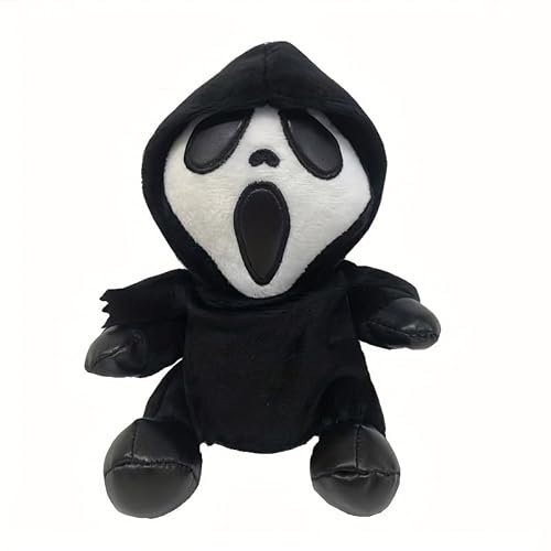 ZPSOSPZ Halloween Plüsch Puppe, Halloween Gruselige Plüschtiere, Schwarzes Plüschtier, Heimdekoration zu Halloween, 18cm