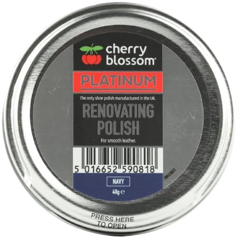 DTD QUALITY MATTERS Cherry Blossom Leather Shoe Polish | Restores & Conditions Faded Leather | High Shine Finish | 40g | Available in Black, Dark Brown, Mid Brown, Light Brown, Navy, Gray, White, Red