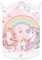 Clastyle Rosa Einhorn Kinder Wäschekorb mit Henkel Faltbar Kleidung Spielzeug Aufbewahrungskorb Mädchen Aufbewahrungsbox für Babyzimmer Bad, Regenbogen, 36 * 45 cm