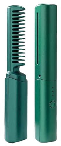 Portable Hair Straightener | Styling Comb Straightener Brush | Rechargeable Straightening Brush, Hair Straightening Comb, Cordless Straightener for All Hair Types, Quick Heat-Up, Travel-Friendly