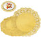50 Stück Spitzendeckchen Rund Tortenspitze Gold, Tortenspitze Papier Rund Papierdeckchen Tischsets Papier, Papieruntersetzer für Hochzeit Geburtstag Kuchen Desserts Geschirr Lebensmitteldekoration (B)