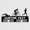 Porta medaglie da triathlon personalizzato con nome personalizzato gancio in metallo espositore per medaglie sportive per premi triatleta ciclismo ciclismo nuoto corsa bici