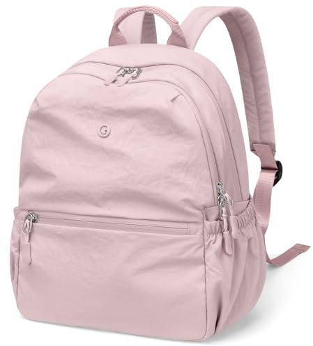 13L Mini Rucksack Damen Klein Leichtgewicht Reiserucksack Wasserdicht Rucksäcke Casual Daypack für Lässig Schule Reise Wandern Arbeit (Blassrosa)