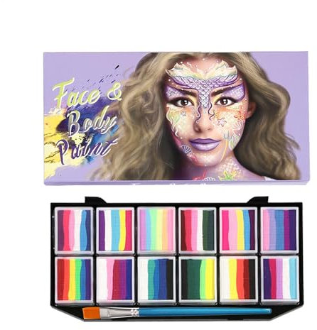 Face and Body Painting | Costume Makeup Body Paint Palette 12 palette di trucchi a colori per bambini, adulti