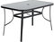 The Fellie Garden Table Outdoor Dining Table Tempered Glass Top with Parasol Hole Coffee Table Patio Table (Rectangle-120 x 80 x 70cm)