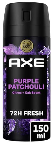 AXE - Déodorant Homme Spray - Purple Patchouli - Collection Prestige - Spray Anti-transpirant - Fraîcheur 72h non-stop - parfum pêche patchouli et ambre - 150ml