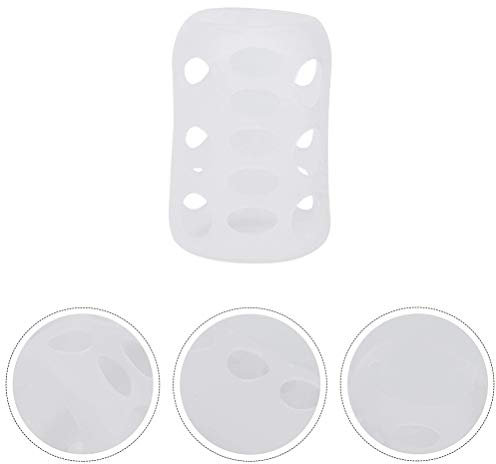 3Pcs Baby Feeding Bottle Cover Silicone Milk Bottle Protective Case Anti Drop Sleeve for Home Travel It Can Be Used As a Baby Feeding Bottle Cover (White)