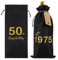 BETESSIN 50th Birthday Gifts - Decorative Drawstring Wine Gift Bag with Tag 1975 Years Wine Bottle Bag for Friend Wife Husband Dad Mum Coworker Sister