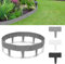 Hengrongshen Recinzione Giardino Esterno 10m, Flessibile Bordura per Aiuole Effetto Pietra, Altezza 23 cm, Staccionata per Aiuole, Bordo in Plastica per Prati e Aiuole, 40 Pezzi, Grigio