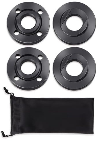 4PCS Angle Grinder Flange Nut, Premium Flange Metal Lock Nuts with Storage Bag, Compatible with Milwaukee Makita Metabo Dewalt Bosch Ryobi Black Decker 4.5 5 5/8-11 Replacement Part