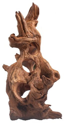 emours Porous Natural Driftwood for Aquarium, Aquascaping Driftwood with Holes, Hand-Selected Tunnels & Hideouts, Aquascaping Hardscape, Terrarium Reptile Décor, No Paint or Resin (12-16 (30-40 cm))