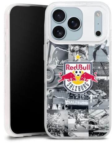 Slim Case kompatibel mit Apple iPhone 17 Pro Silikon Handyhülle transparent Hülle extra dünn FC Red Bull Salzburg Red Bull Salzburg