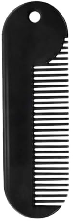 HONITANO Bartkamm Praktisches Salon Gadget Männer aus Zinklegierung Robuster Haarstylingkamm Tragbares und Rostfreies Bartzubehör zum Pflegen von Haar und Bart für Herren