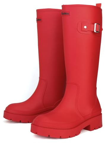 Gummistiefel Damen Knöchelhohe Wasserdicht Rutschfester Gartenarbeit | Wasserdicht leicht & bequem. Gummistiefel für Gartenarbeit, Spaziergänge, Angeln, Camping und weitere Outdoor