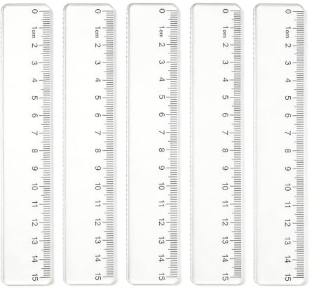 5 Stück lineal 15cm,Grundschule Kunststoff Lineale Flexibel Ruler Klein Biegsam Lineal-Set,für Studenten Büro Designer Malerei