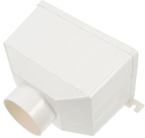 Pvc Tubo Pluviale Quadrato Beige per Casa e Edifici | Plastica, Non Facile da Deformare, Raccoglie Acqua Piovana, per Grondaia Esterna
