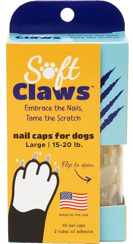 Soft Claws Inc Doux Griffes Chien et Chat kit de caches Take Home à Ongles, Grande, Naturel,