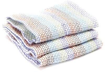 Full Circle Tidy Dish Cloths (Set of 3), Bamboo, Multicolored, 30.4x30.4x2.5 cm