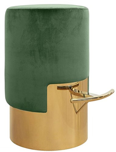 Casa Padrino Luxus Barhocker Grün/Gold Ø 46 x H. 76 cm - Barmöbel
